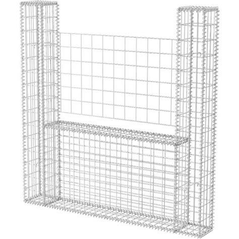 Panier de Gabion Forme d U Acier 160x20x150cm Clôture Bordure de