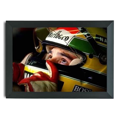 Quadro Decorativo Piloto Ayrton Senna Poster X Cm Shopee Brasil