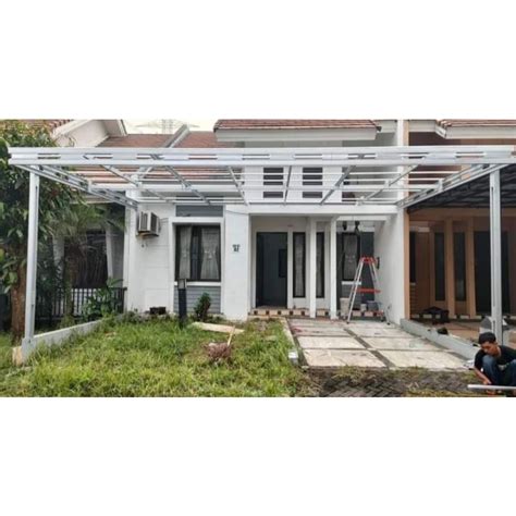 Jual Kanopi Baja Ringan Atap Sepandekalderonsolar Flat Terpasang