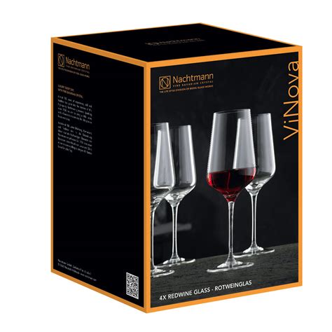 Nachtmann Vinova Red Wine Set Of Four Crystal Classics