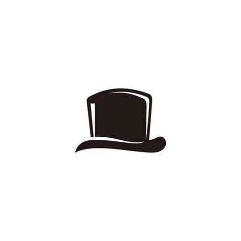 Black Hat Magic Logo Icon Vector Abstract Shape Template Modern