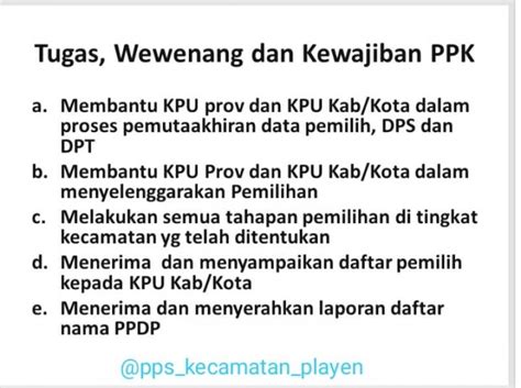 Tugas Ppk Di Lingkungan Kecamatan