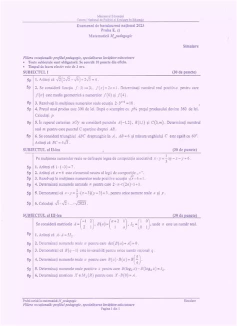 Simulare Bac 2024 Matematica Renae Charlene