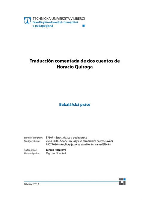 Pdf Traducci N Comentada De Dos Cuentos De Horacio Quiroga Dokumen Tips