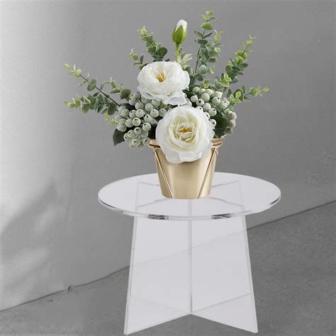 Plant Holder Clear Acrylic Flower Pot Holder Stand For Bathroom Balcony