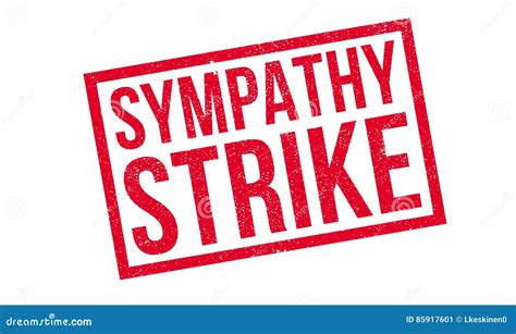 Sympathy Strike Rubber Stamp Stock Illustration - Illustration of ...