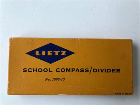 Vintage Lietz Compass And Divider Set No 3098 20 6 Inch Ebay