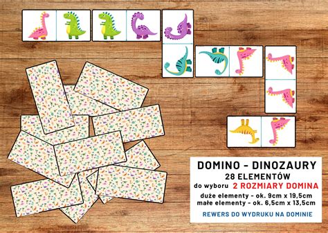 DOMINO DINOZAURY Pomoce Dydaktyczne PDF