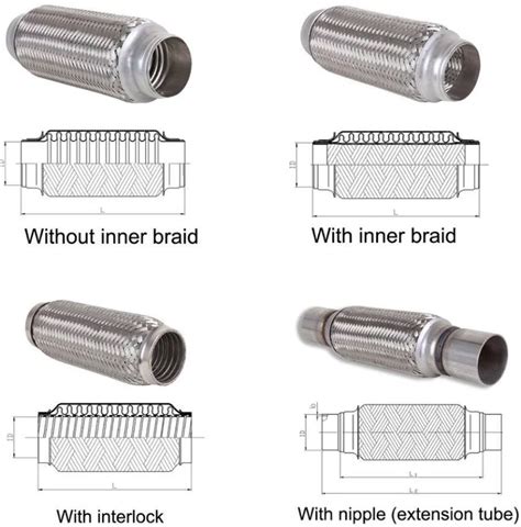 Exhaust System Car Exhaust Flexible Pipe Exhaust Bellows Flex Hose