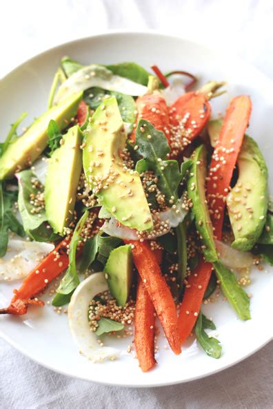 Roasted Carrot Avocado And Toasted Quinoa Salad Perpetually Chic