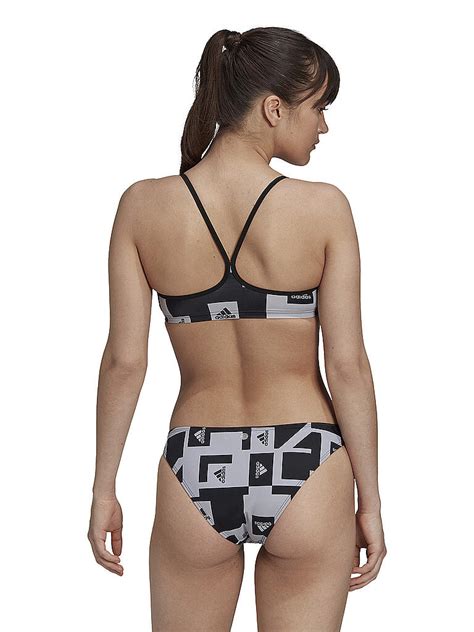 Adidas Damen Bikini Logo Graphic Schwarz