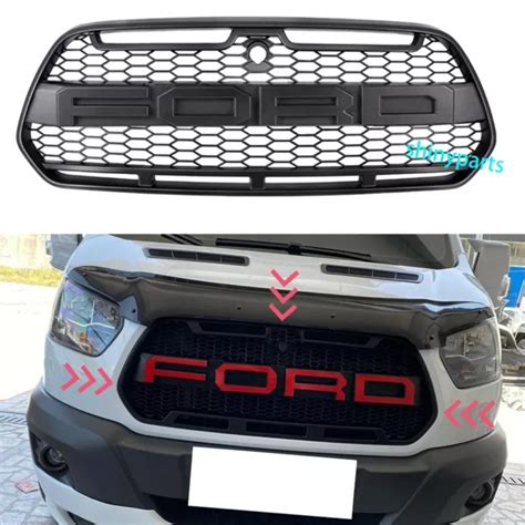 For 2015 2018 Ford Transit Mk8 Front Bumper Mesh Grille Raptor Style Grill Black £13999