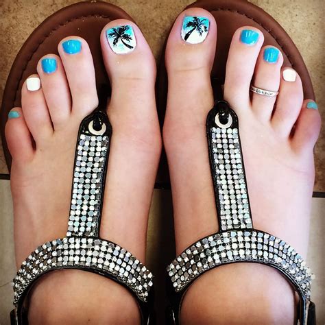 Summer Toe Nails Beach Toe Nails Palm Tree Nails