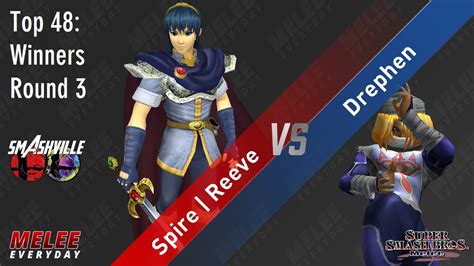 Smashville 7 Spire Reeve Marth Vs Drephen Sheik SSBM Top