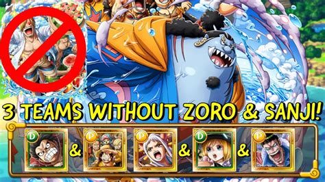 OPTC 12 Raid Jinbe 3 Teams Without Zoro Sanji One Piece Treasure