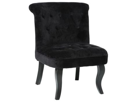 Fauteuil En Velours Calixte PM Coloris Noir Atmosphera Noir