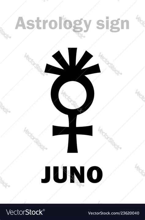 Astrology asteroid juno Royalty Free Vector Image