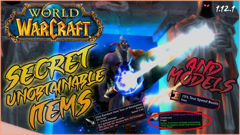 Secret Unobtainable Items And Models Wow Vanilla Youtube