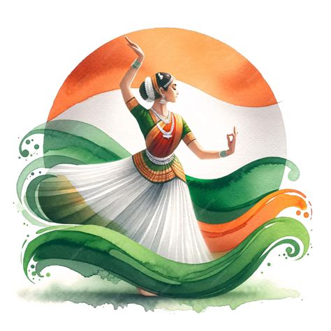 Premium Photo | Kathak Dance Art with Tricolor Backdrop Kathak Harmony