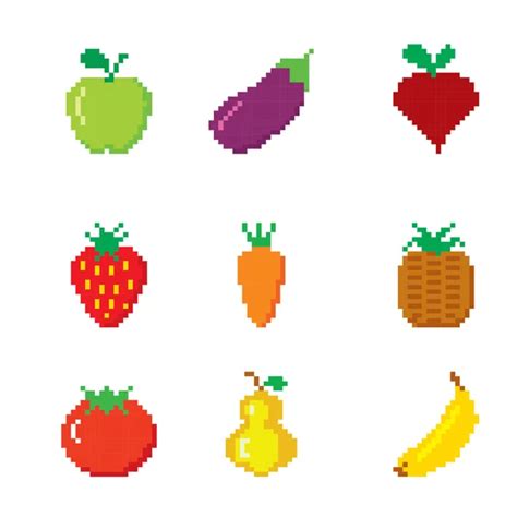 Fruta De Pixel Vectores Gr Ficos Im Genes Vectoriales Depositphotos