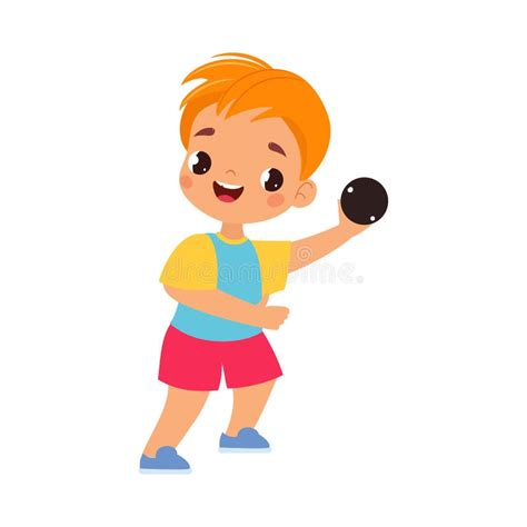 boy character throw ball  sport vector illustration stock vector
