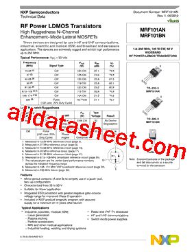 MRF101AN 数据表 PDF NXP Semiconductors