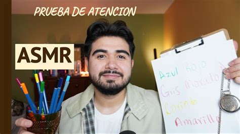 ASMR Prueba De Atencion Para LA ANSIEDAD Sigue Mis Instrucciones