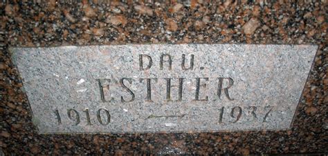 Esther Werth inconnu 1937 Mémorial Find a Grave