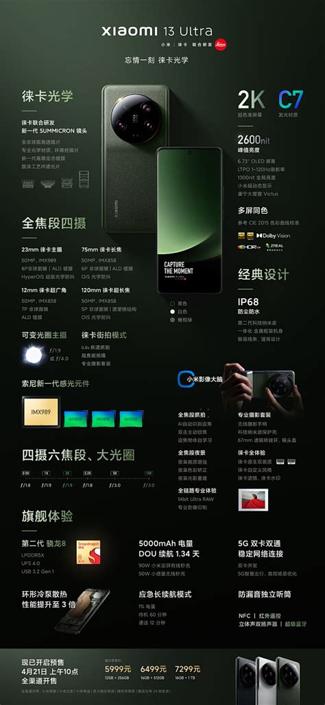 小米13 Ultra 专业影像旗舰，5999起！小米徕卡联合研发，全新s