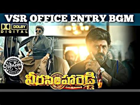 Veera Simha Reddy Entry Bgm Full Background Score Nbk Thaman S