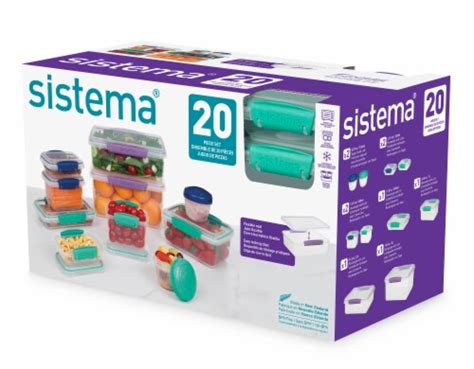 Sistema Food Storage Containers with Lids Set, 20 pc - Kroger