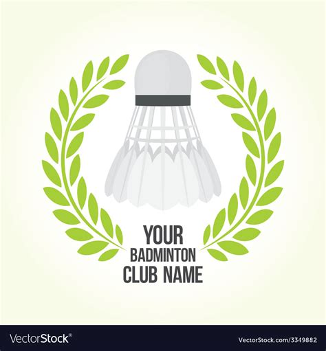 Badminton club logo Royalty Free Vector Image - VectorStock