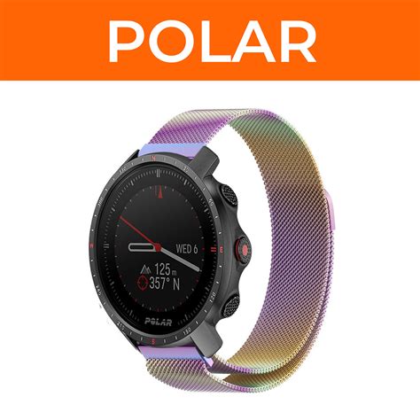 Milanese Armband F R Polar Smartwatches Regenbogen