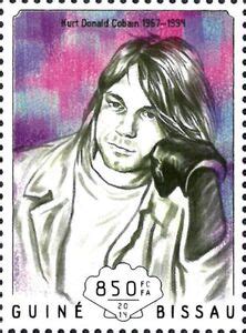 Stamp: 20th Anniversary of the Death of Kurt Cobain (Guinea-Bissau(Kurt ...