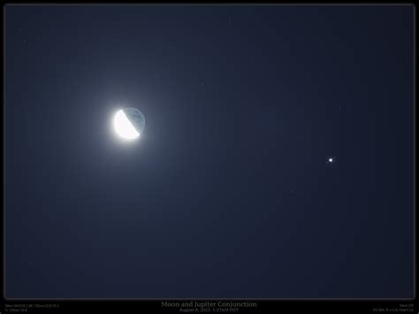 Moon And Jupiter In Conjunction In Aries Lunar Observing And Imaging