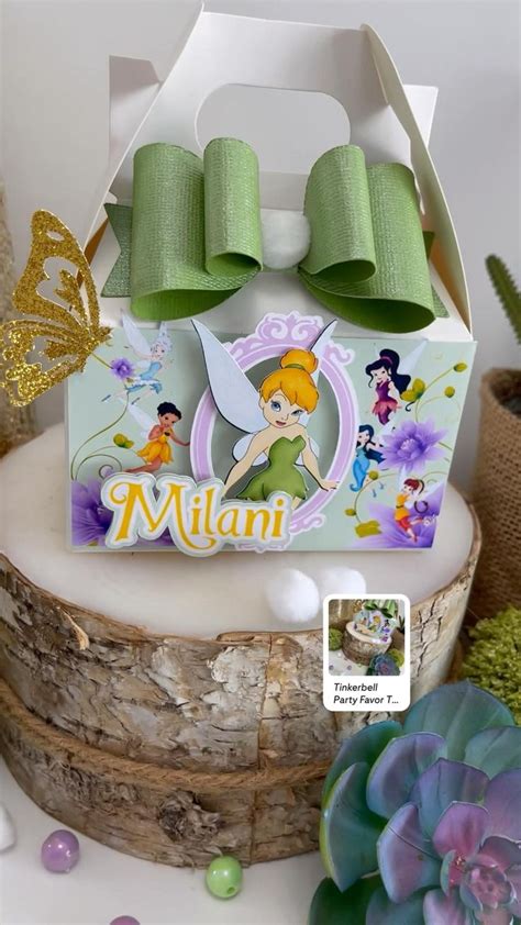 Tinkerbell Party Favor Box Tinkerbell Party Fairy Party Favors