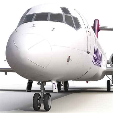 Boeing 717 200 Hawaiian Airlines 3d Model 129 Max 3ds C4d Fbx