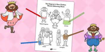 The Emperor S New Clothes Words Colouring Sheet Story Books