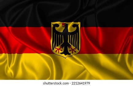 Realistic German Waving Flag Eagle Stock Illustration 2212641979 ...