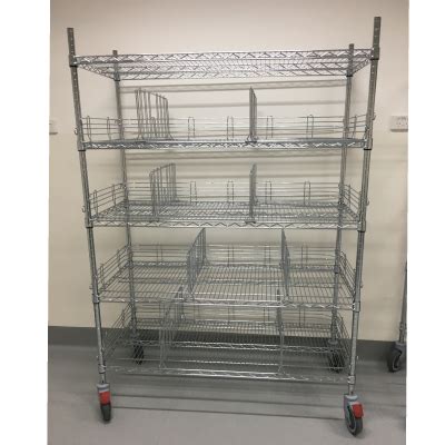 Chrome Wire Trolley Units Medical Storage Solutions