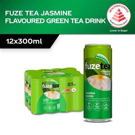 Fuze Tea Jasmine Flavoured Green Tea Drink 12 X 300ml Case Halal Shopee Singapore