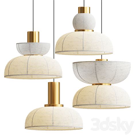 [3dsky] Japanese Pendant Lamp 3d Model New Update 2023