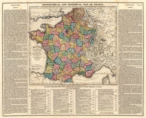 Geographical And Historical Map Of France Art Source International