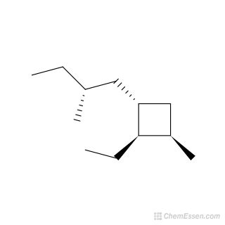 1R 2R 3R 2 Ethyl 1 Methyl 3 2R 2 Methylbutyl Cyclobutane Structure