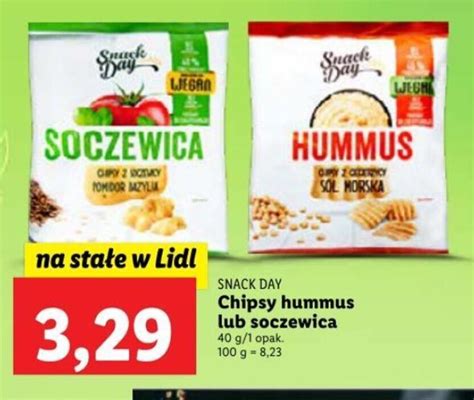 Promocja Snack Day Chipsy Hummus Lub Soczewica 40g W Lidl