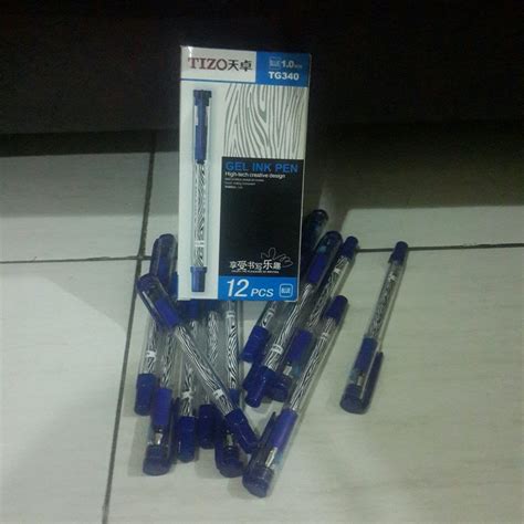 Jual Pulpen Gel Ink Tizo Zebra Hitam Biru Tg Shopee Indonesia