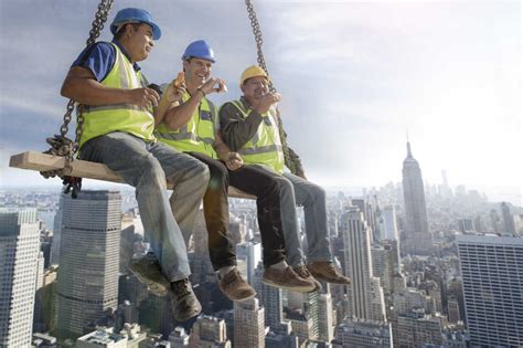 Construction Workers Eating Lunch On A Steel Beam The Best Picture Of