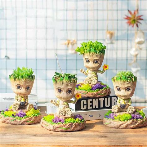 Baby Groot Flower Pots Indoor And Outdoor Decoration Succulent Planters