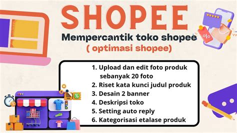 Paket Mempercantik Tampilan Toko Shopee Optimasi Toko Shopee