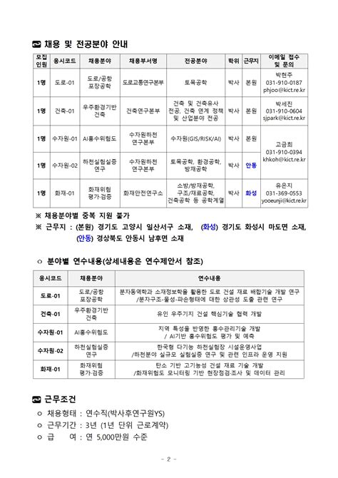 채용공고 인재채용 열린마당 한국건설기술연구원 대표국문홈페이지